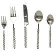 Decorative 5 Piece Place Setting With Stainlesss Steel Chain Handle
