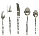 Decorative 5 Piece Place Setting With Stainlesss Steel Chain Handle