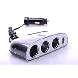 USB and 3 Port Triple Socket Car Charger for PDA , GPS 12V