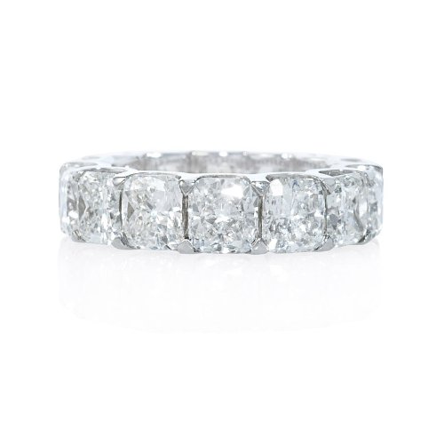Diamond 18k White Gold Eternity Wedding Band Ring