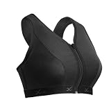 CW-X Women's Xtra Support Zip Running Bra,Black,38DD