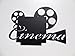 Cinema Word on Movie Projector Home Theater Decor Metal Wall Art