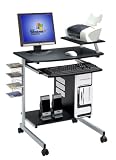 Deluxe Ergonomic Mobile Compact Computer Desk - Graphite