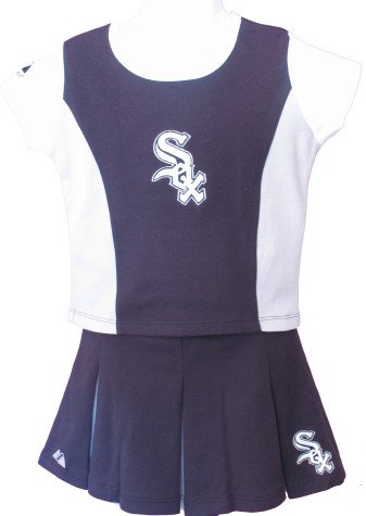 Girls Chicago White Sox 2pc. Cheerleading Dress - M 5-6