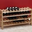40 Bottle Solid Birch Wood Wine Rack