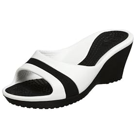 Women's Wedge Sandals: crocs Women's Sassari Peep Toe Wedge