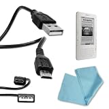Amazon KINDLE DX & KINDLE 2 Micro USB Sync and Charging Cable *** Includes Micro Fiber Cleaning Cloth (Kindle not Included)