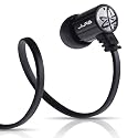 JBuds J4 Rugged Metal In-Ear Earbuds Style Headphones with Travel Case (Obsidian Black)