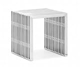 IMAGE OF Zuo Modern Furniture Design Novel Double Bench Stainless Steel 100081