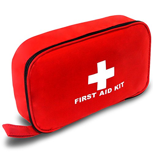 Gikpal First Aid Kit - Small and Lightweight First Aid Bag with 180 Pieces - Essential for Car, Home, Travel, Office, School, Road Trips, Camping or Any Other Outdoors Activities