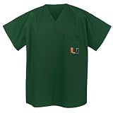 University of Miami Scrubs Top Shirt- UM Logo For HIM or HER -Officially Licensed NCAA College Logo Apparel For HIM or HER SEARCH BROAD BAY SCRUB FOR OTHER College Logo Apparel Unique GIFT Ideas for Man Men Woman Women Ladies Nurses
