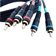 5 RCA to 5 RCA Male to Male Component Video & Audio Cable - 12 Feet - Connects Component Video & Audio Device such as VCR/DVD to Component TV/Projector