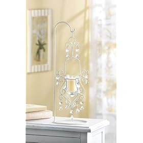 Vintage Crystal Drop Candle Holder