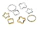 50 Metallic Silver Gold Shaped Nail Art Decorations Crystal Jewels Gems By VAGA®