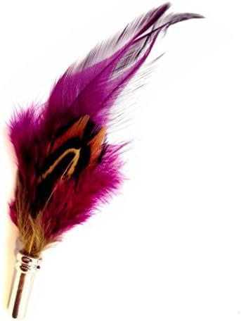 Mens Handmade Peacock Feather Brooch Pins,Purple
