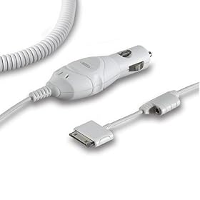 Belkin Mobile Power Cord for 3G iPod''s with Dock Connector
