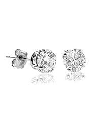 0.60 CT Diamond Stud Earrings 14k White Gold (I1-I2 Clarity)
