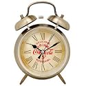 Antique Goldtone Twin Bell Coca-Cola Alarm Clock
