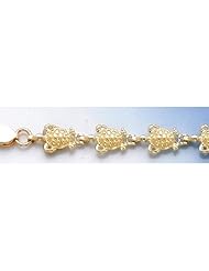 Gold Bracelet 7.5" Mini Sea Turtle Link