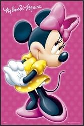 Minnie Mouse Walt Disney Framed 24x36 Poster Print PINK