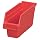 Akro-Mils 30040 ShelfMax Plastic Nesting Shelf Bin Box, 12-Inch Length x 4-Inch Width x 6-Inch Height, Case of 16, Red