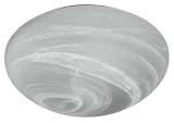 Besa Lighting 911052C Bobbi Collection 2-Light Flush Mount, Marble Glass Shade