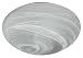 Besa Lighting 911052C Bobbi Collection 2-Light Flush Mount, Marble Glass Shade