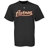 MLB Boys' Houston Astros Official Wordmark Short Sleeve Basic Tee (Black, Medium)