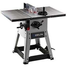 DELTA 36-979 10-Inch Left-Tilt 1-1/2-Horsepower Contractor Saw with No Fence, 115/230-Volt 1-Phase