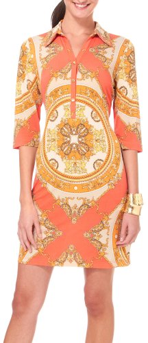 Studio I Glamour Print Dress ORANGE/MULTI 8