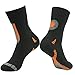 RANDY SUN Mens' Performance Cushion Crew Socks Mid-calf Padded Cushion Sock In Snow Sports Black Orange