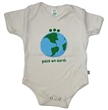 Peas on Earth - Certified Organic Cotton Baby Bodysuit, 6 - 12 Months