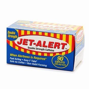 Jet Alert Double Strength Alertness Aid Caplets, 200mg-90 ct