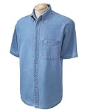 Harriton Men's 6.5 oz. Short-Sleeve Denim Shirt. M550S