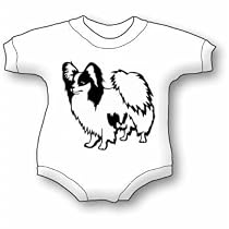 Black and White Papillon Dog Breed Baby Ultrasoft Onesie