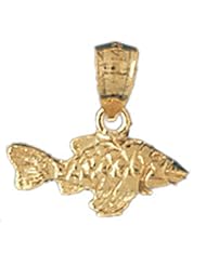 Dazzlers Solid 14k Gold Goldfish Charm Pendant Available in three colors from jewelsberry (weights: 1.1 grams only)