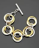 Lauren Ralph Lauren Two-Tone Circle Link Toggle Bracelet