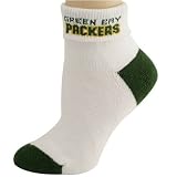 Green Bay Packers Ladies White Roll Down 6-11 Socks