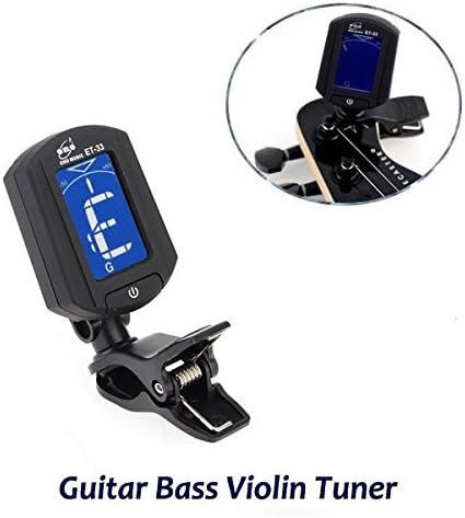 ENO ET-33 Digital Electronics Mini Clip On Guitar Bass Violin Tuner