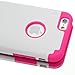 iPhone 6s Case,Lumsing iPhone 6 Hard Hybrid Dual Layer Armor Defender Case Cover for Apple iPhone 6 4.7'' -White/Rose Red