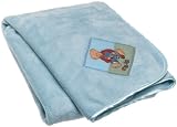 Springmaid Baby Blue Jean Teddy Building Blocks Nursery Collection Anti-Pill Fleece Blanket