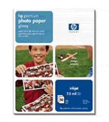 Hewlett Packard - HP Premium Photo Glossy Inkjet Paper, 10 mil., 8.5 x 11, 50 Sheets