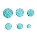Linsoir Beads Natural Turquoise Gemstone Cabochons Round Flat-Back Design Dia=12mm/Pack of 10