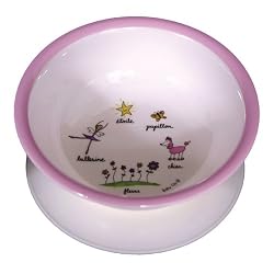 Suction Bowl Baby Cie Ballerine: Pink Ballerina Melamine Colorful Melamine Dinnerware with wording