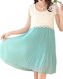 （K-JOY) マタニティ ワンピース ウェア 授乳口 授乳服 フォーマル ドレス 半袖 マタニティー （天使の羽付） (XL, GREEN)