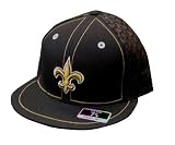 New Orleans Saints Black Conflict Fashion Fitted Hat / Cap