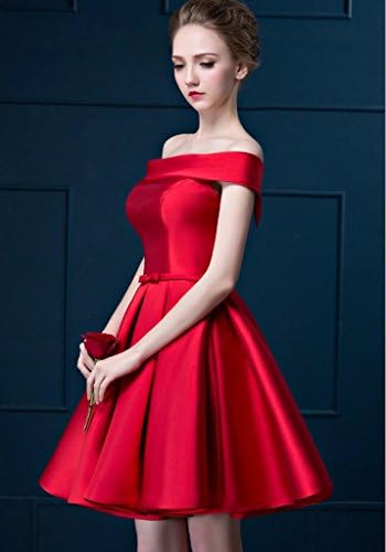 Xiaoyu dress Women's Sxey Short Satin Homecoming Cocktail Dress Size 6 Red