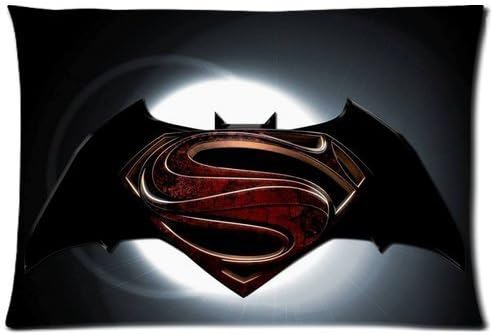 weitengs Batman vs Superman Logo Zippered Pillow Cases 16x24 Inch (One sides)