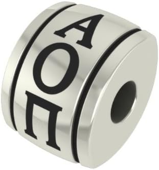 Alpha Omicron Pi Barrel Sorority Bead Charm Fits Most Pandora Style Bracelets. High Quality Bead in Stock for Fast Shipping