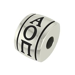 Alpha Omicron Pi Barrel Sorority Bead Charm Fits Most Pandora Style Bracelets. High Quality Bead in Stock for Fast Shipping